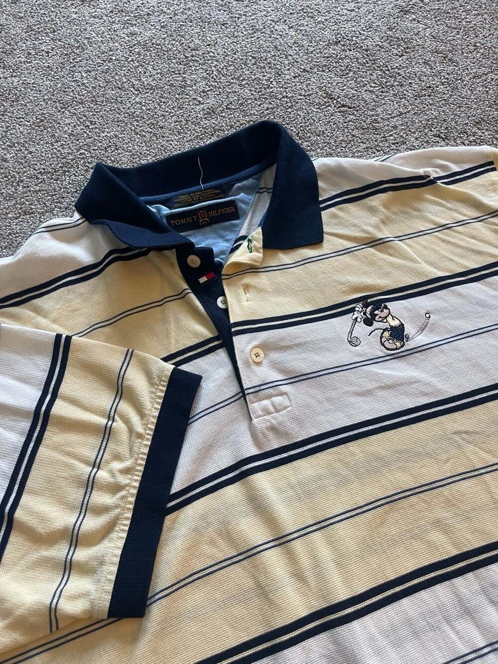 Tommy Hilfiger Golf Polo Shirt with Mickey Mouse Embroidery Large